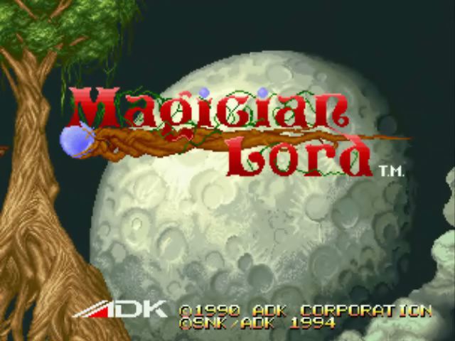 Magician Lord title screen for Neo Geo CD